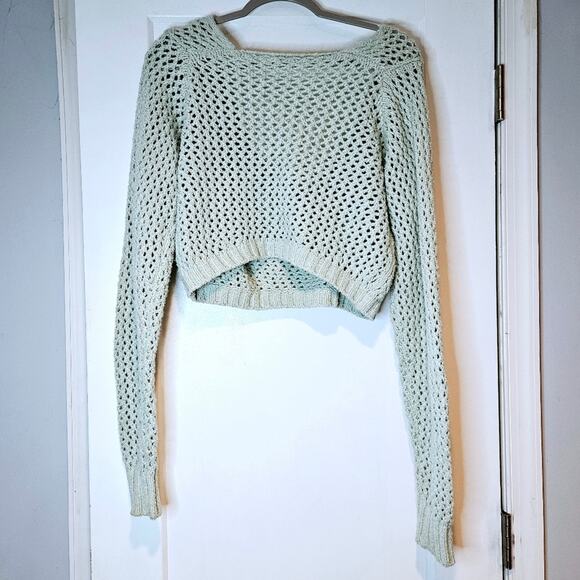 John Elliott Boucle Cropped Sweater - Picture 3 of 7